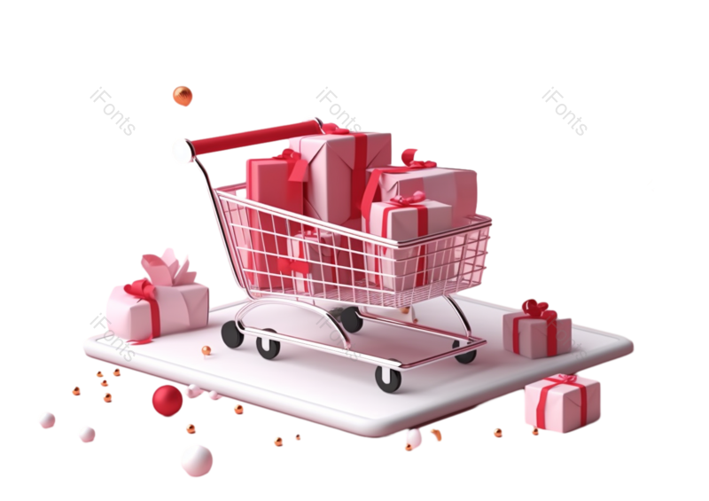 卡通图片,网上购物元素,插画PNG,商务免抠素材